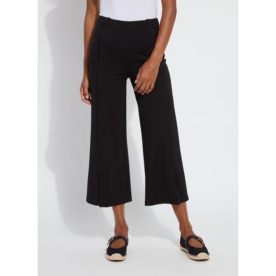 Black Cropped Pleated Pant