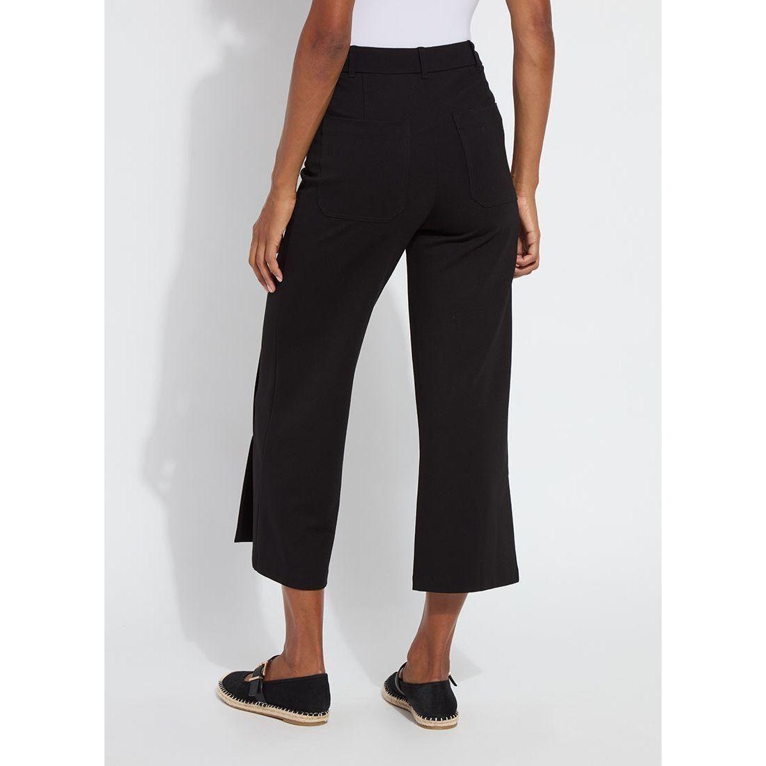 Black Cropped Pleated Pant