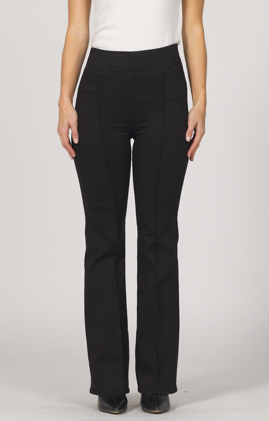 Black Flare Pull-on Jeans