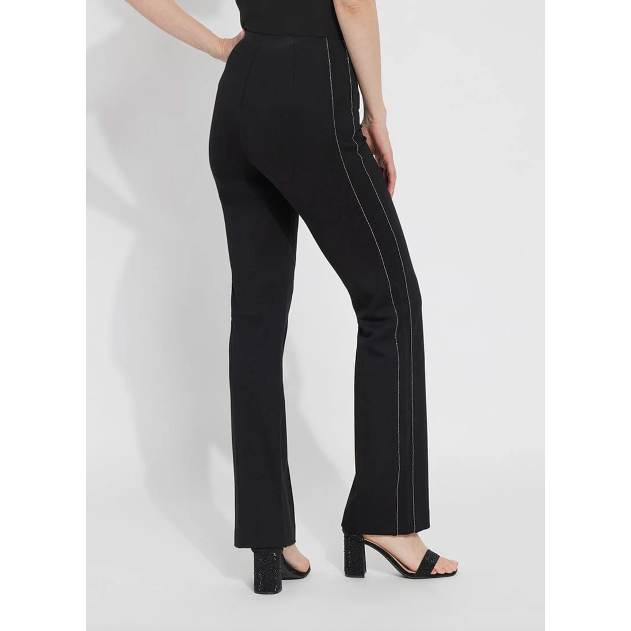 Black Gold Bead Embellished Pants
