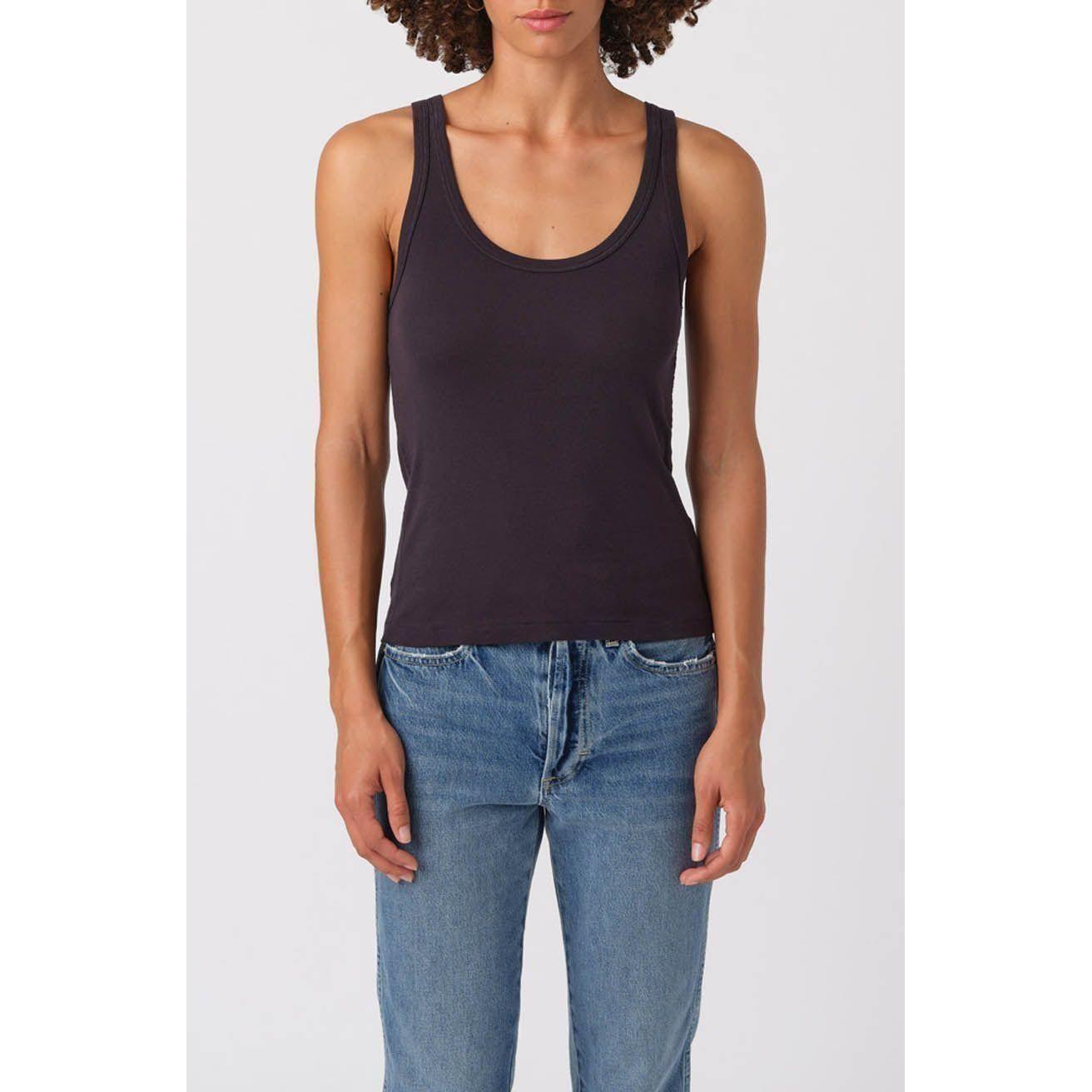 Black Scoop Neck Tank