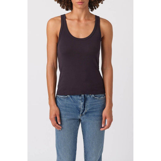 Black Scoop Neck Tank