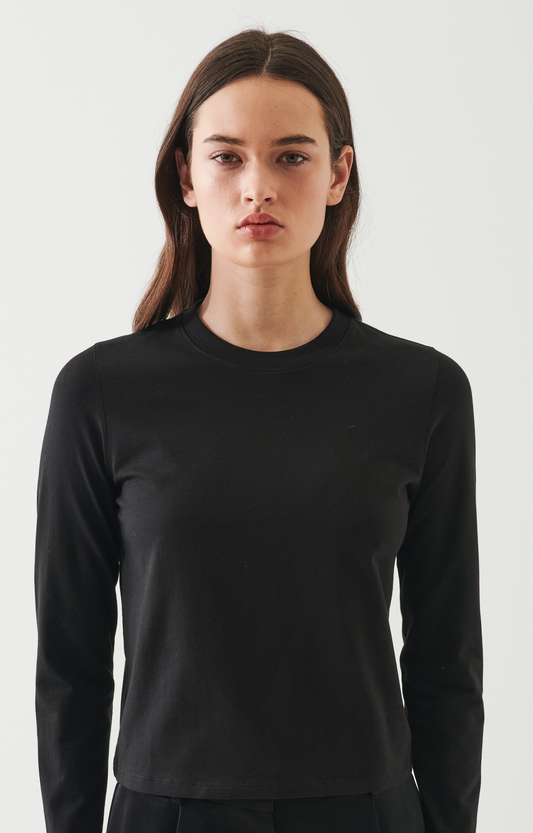 Black Long Sleeve Skimming T-Shirt