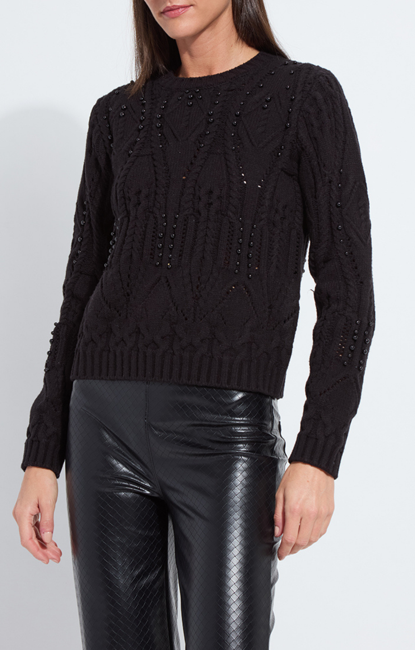 Black Monochrome Embellished Sweater