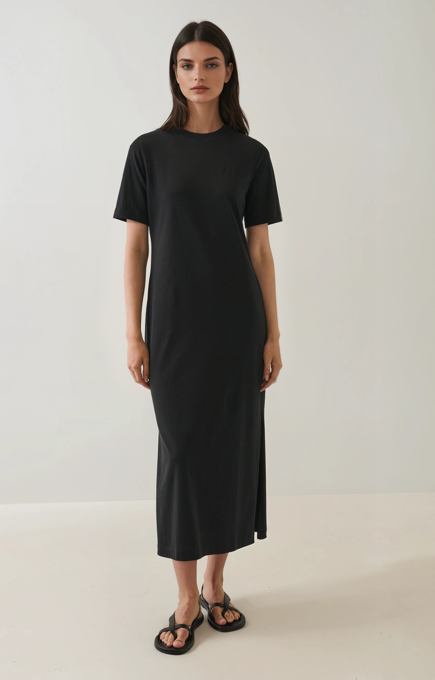 Black Organic Cotton T-Shirt Dress