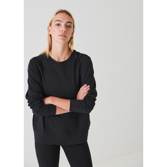 Black Oversized Raglan Sweatshirt