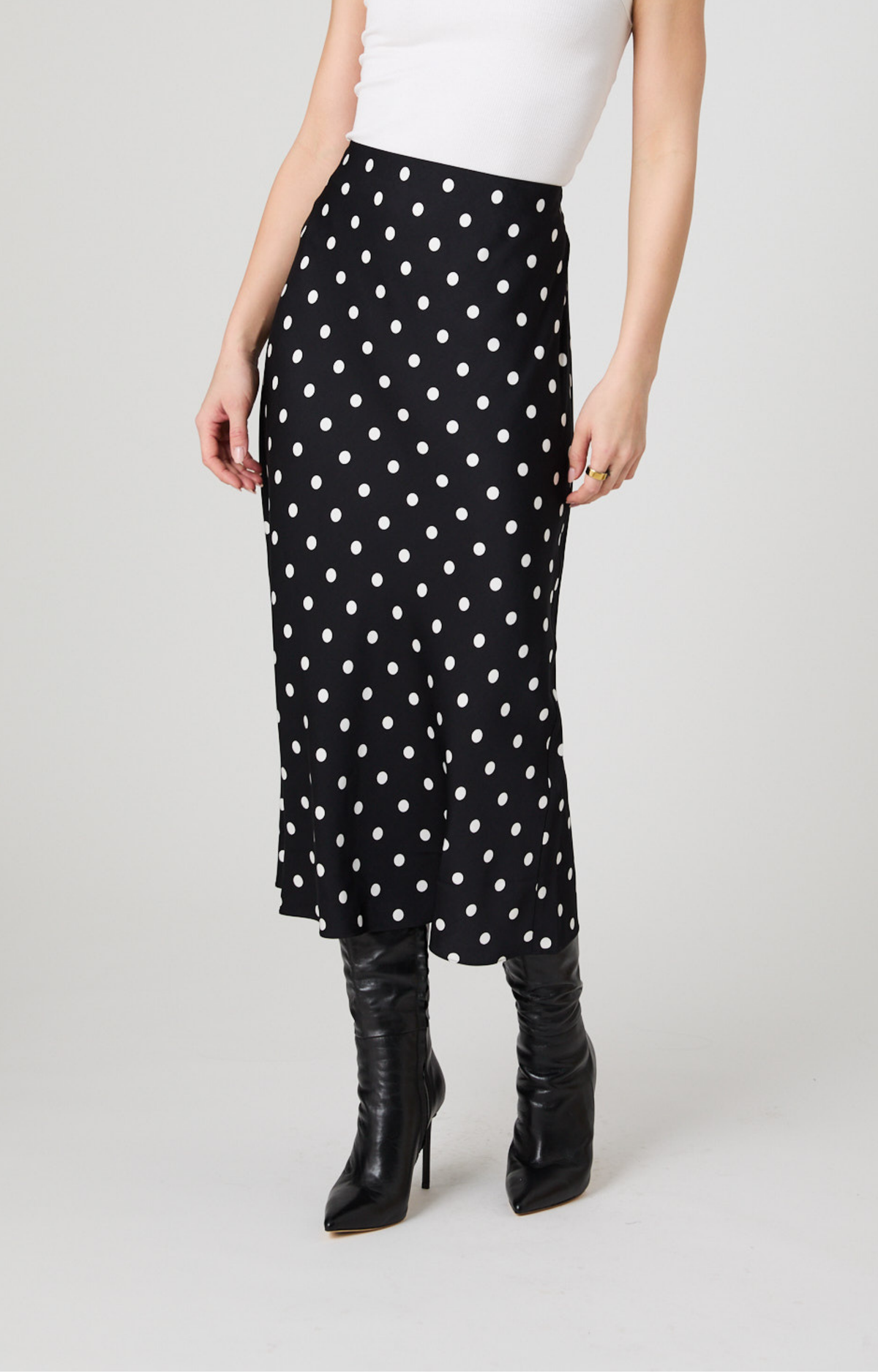 Black Polka Dot Skirt
