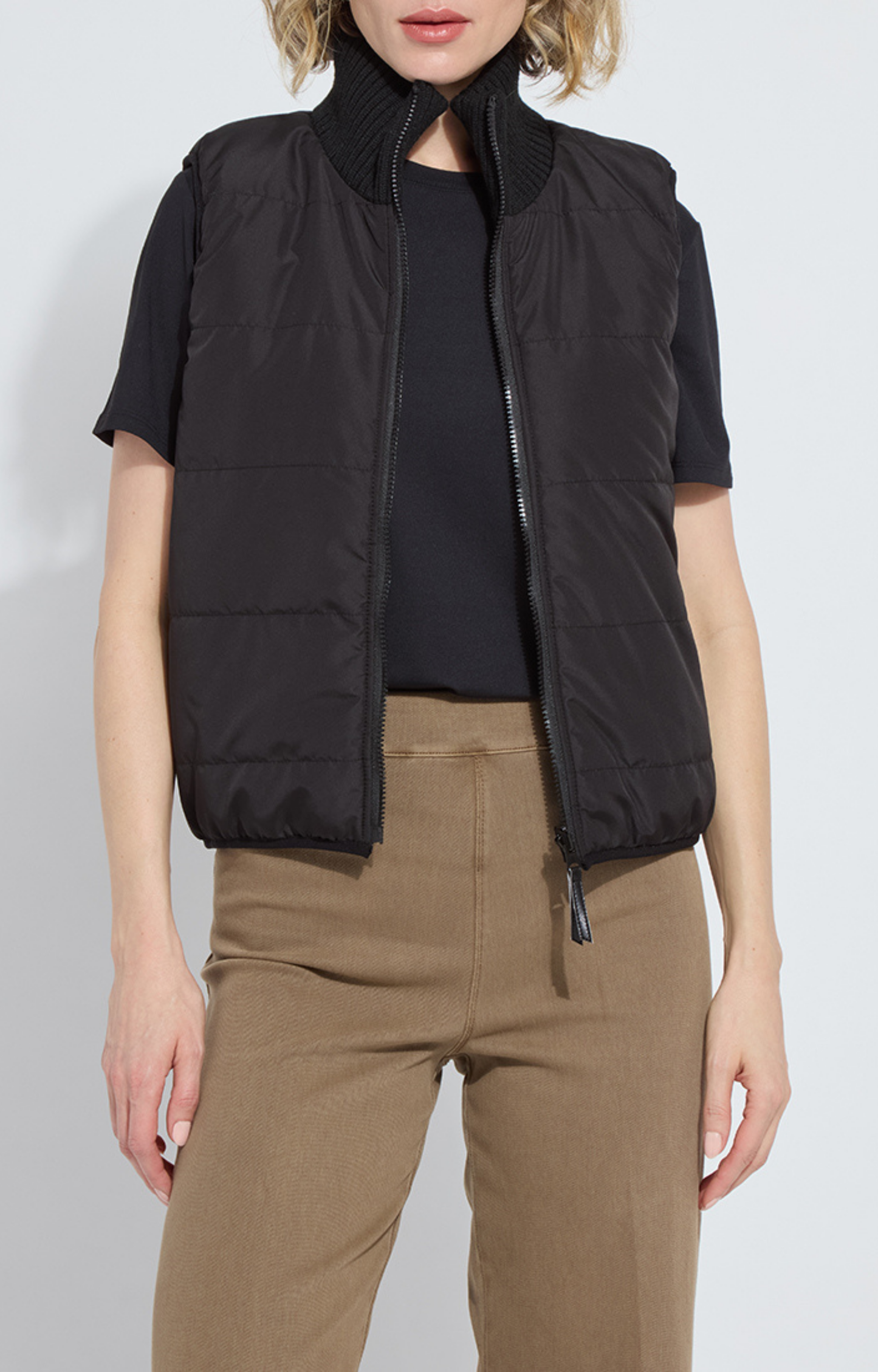Black Reversible Puffer Vest