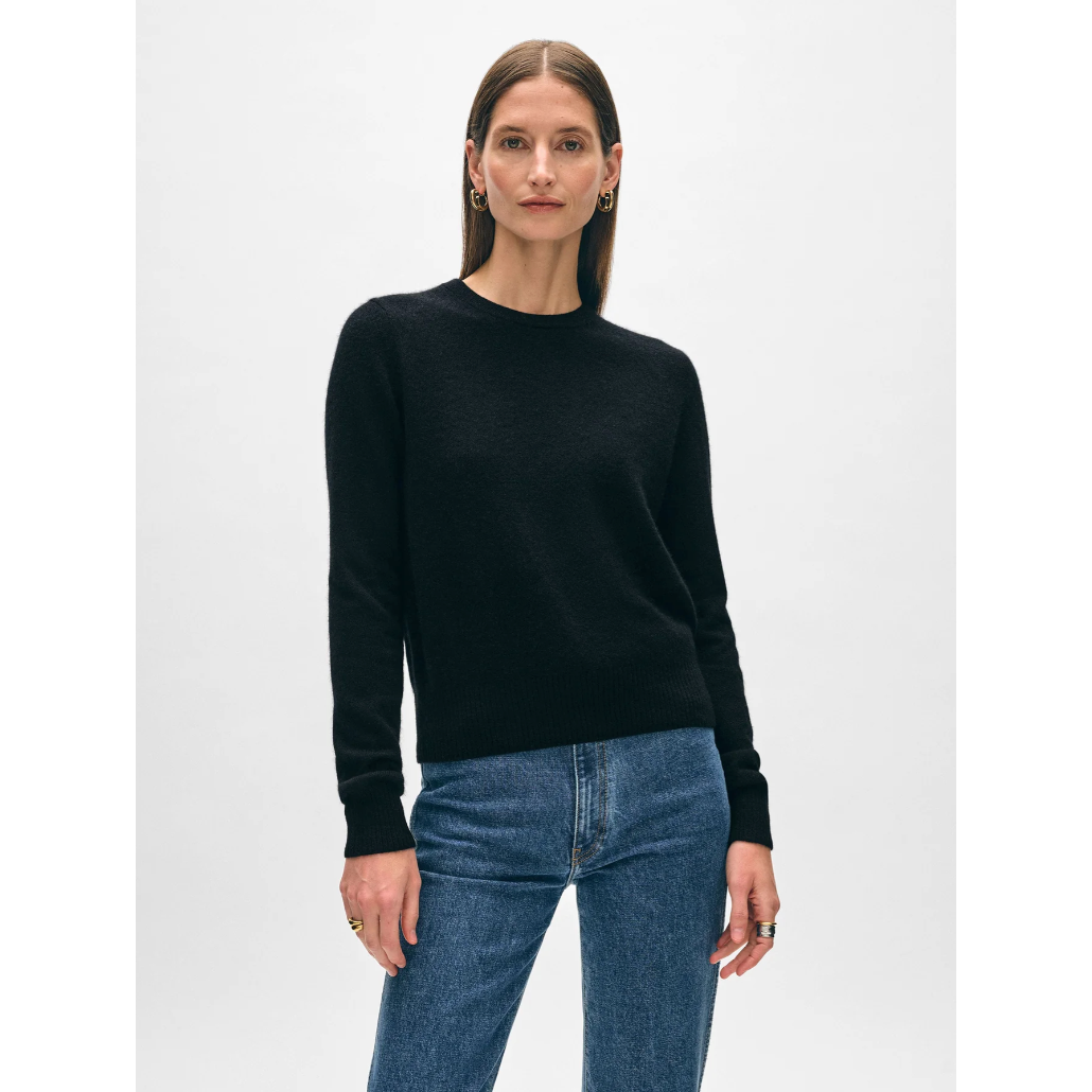Black Shrunken Cashmere Sweater