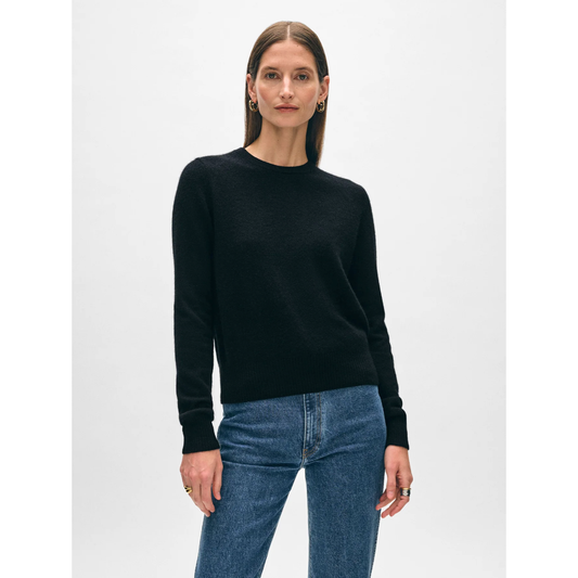 Black Shrunken Cashmere Sweater