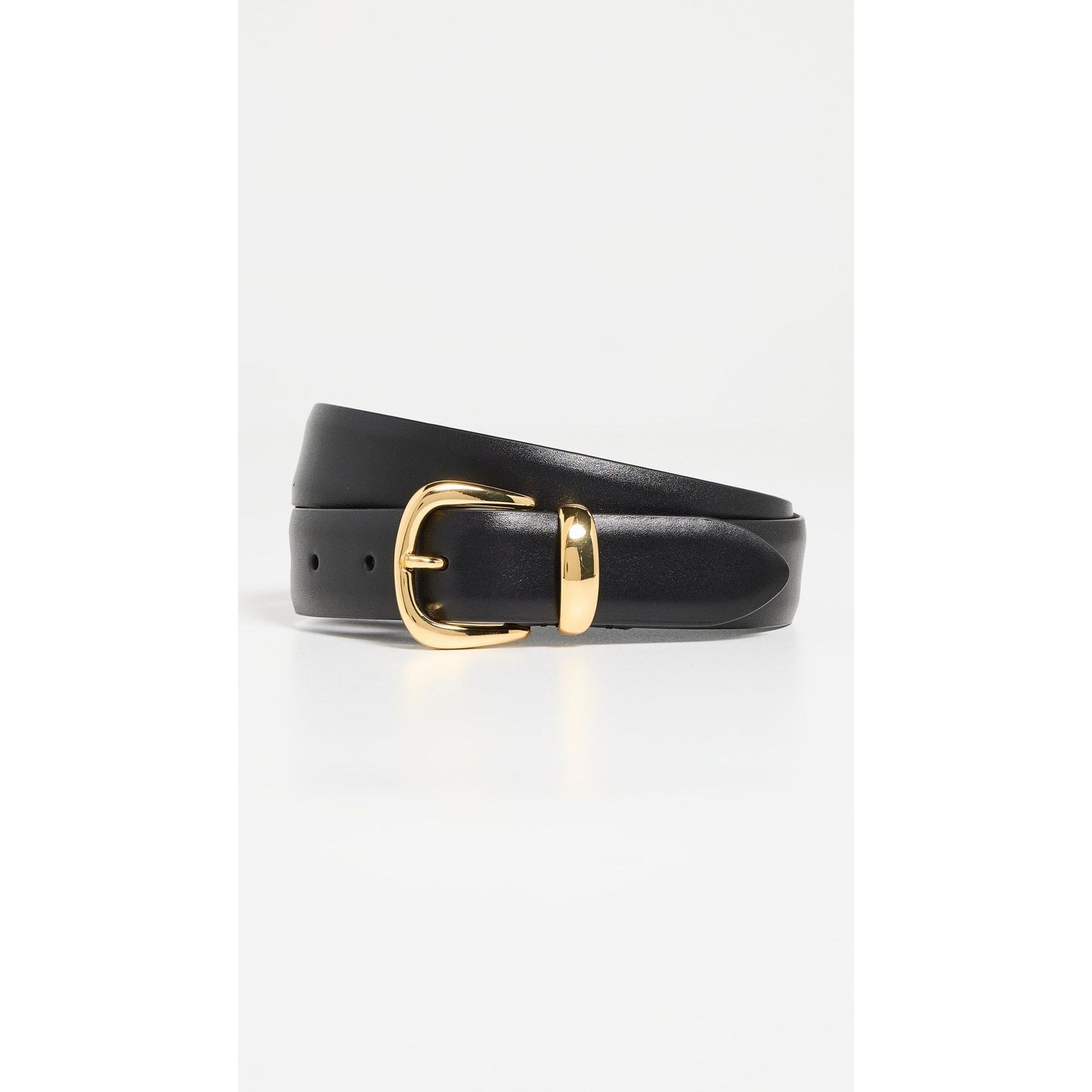 Black Smooth Leather Belt