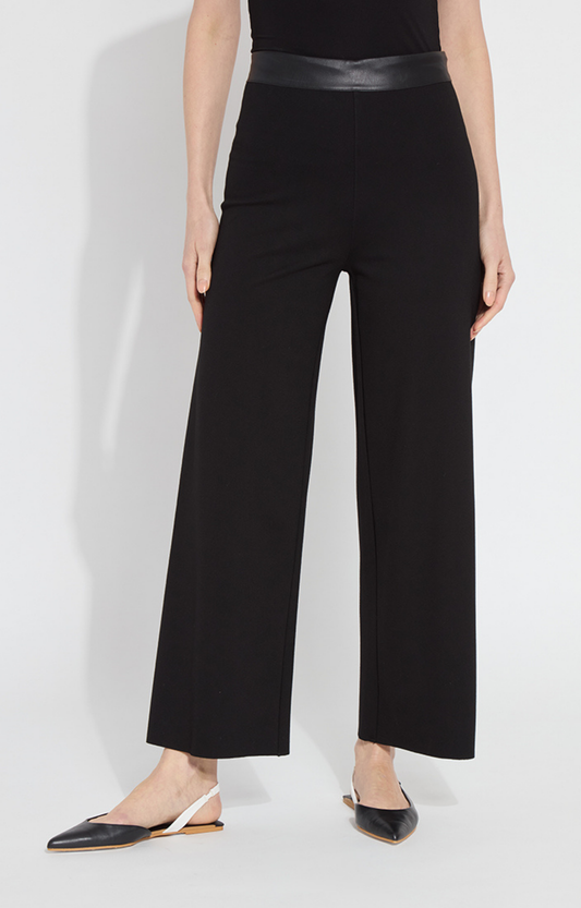 Black Wide Leg Ponte Pant