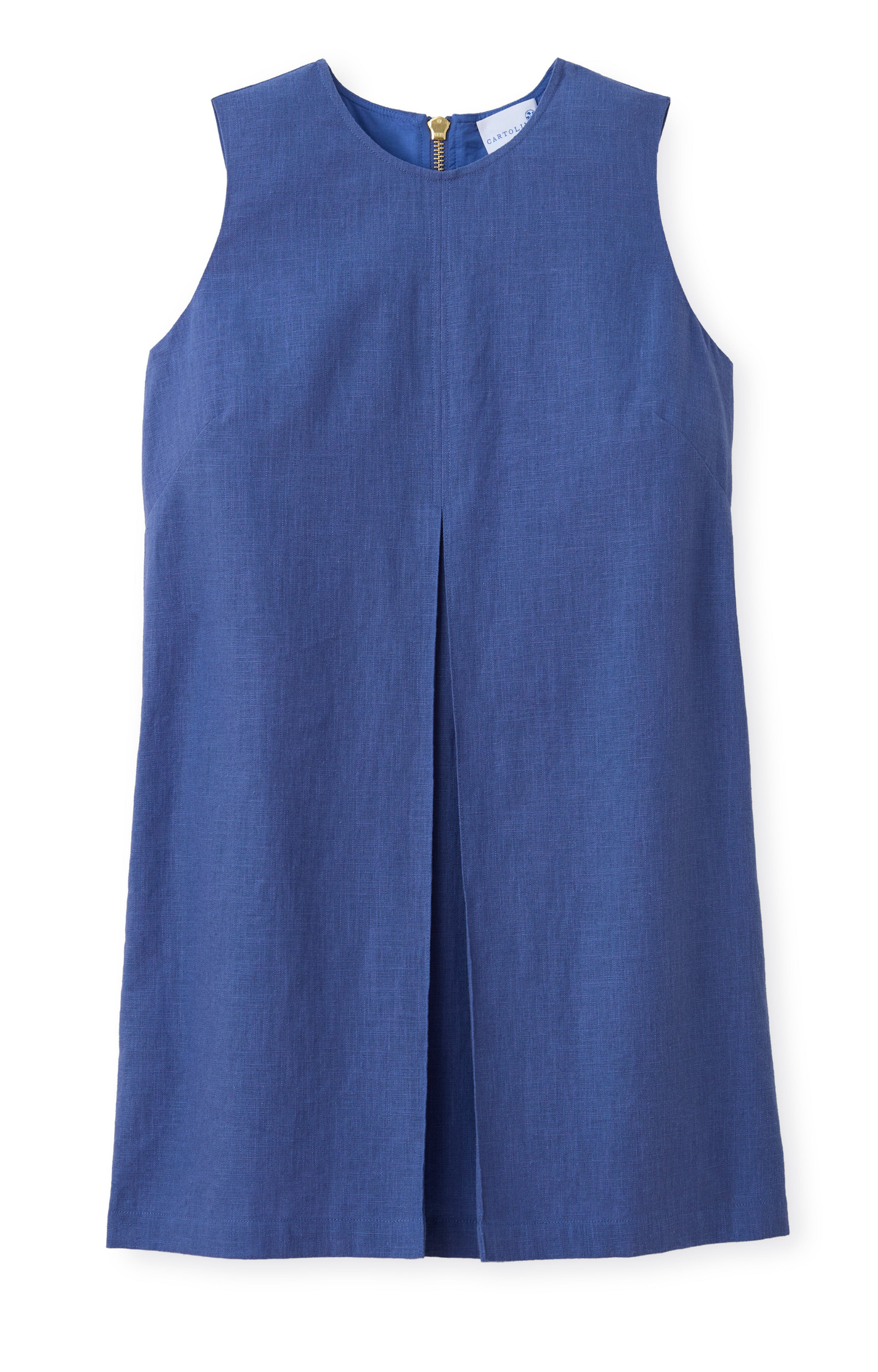 Blue Linen Shift Dress