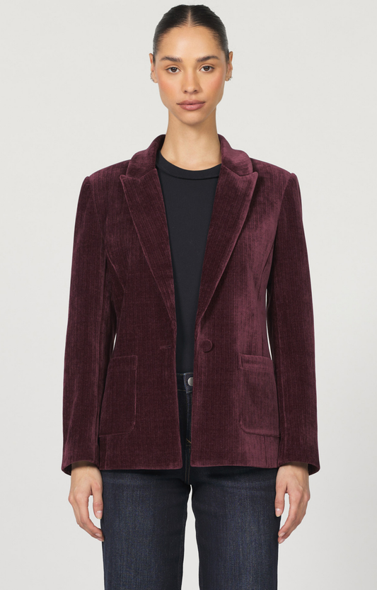 Plum Corduroy Blazer
