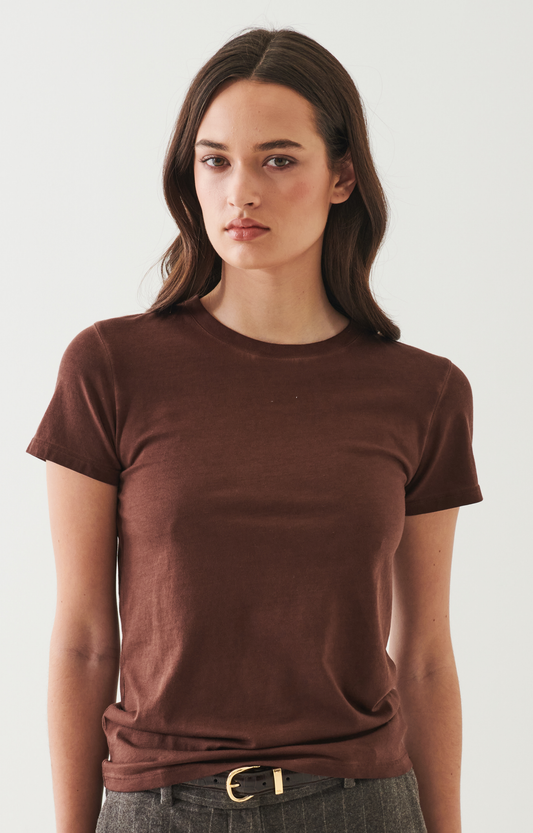 Burnt Umber Fitted Crew T-Shirt