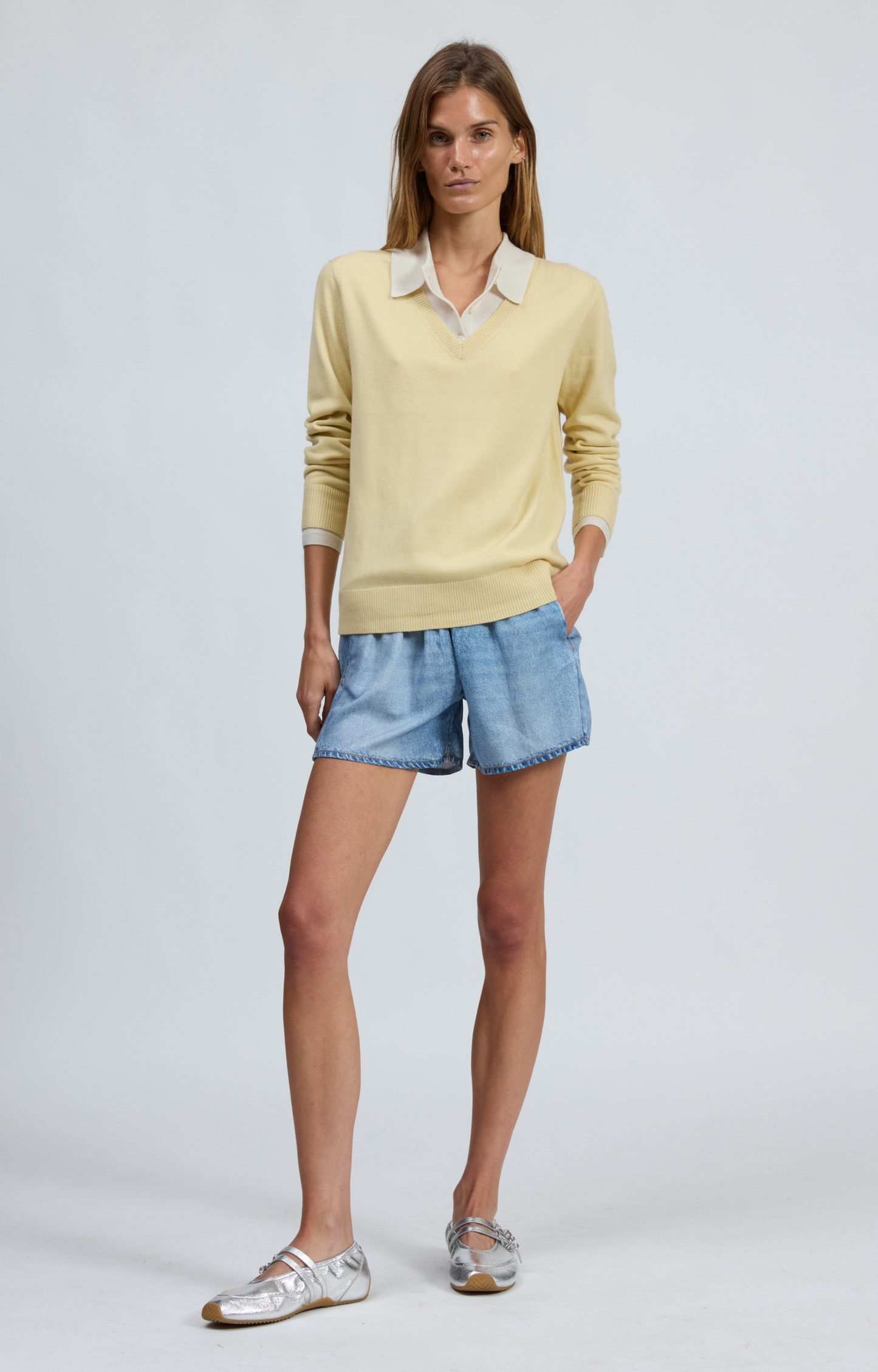 Butter Double Layer Polo Sweater