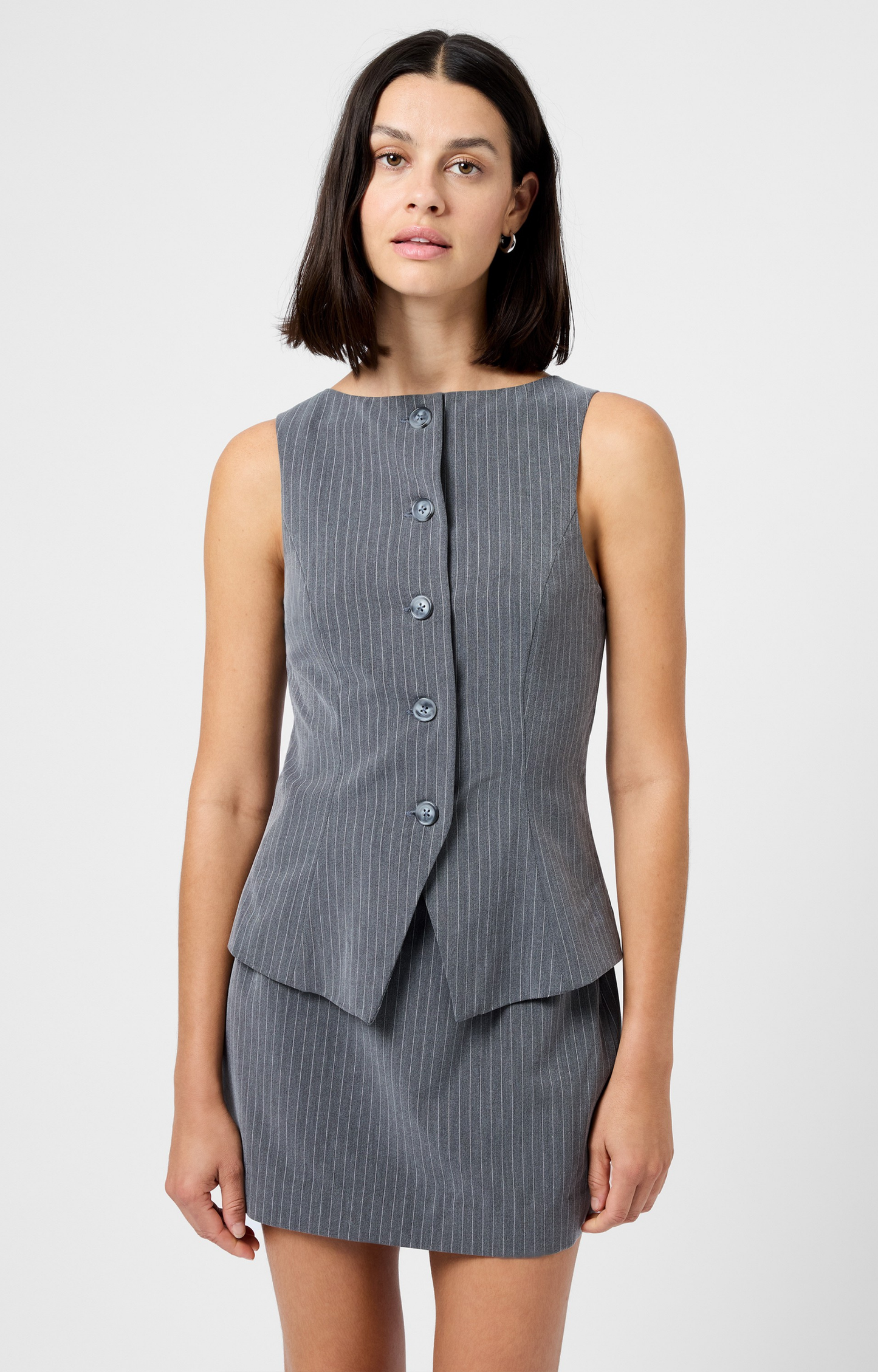 Charcoal Pinstripe Suiting Vest