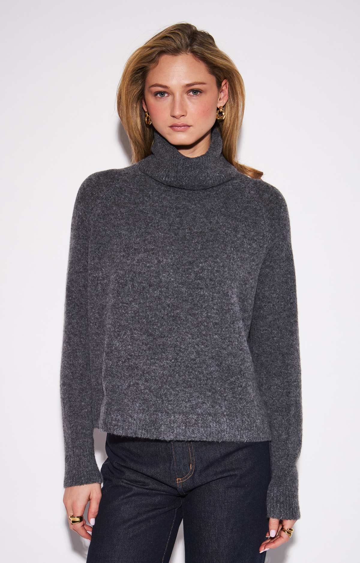 Charcoal Turtleneck Sweater