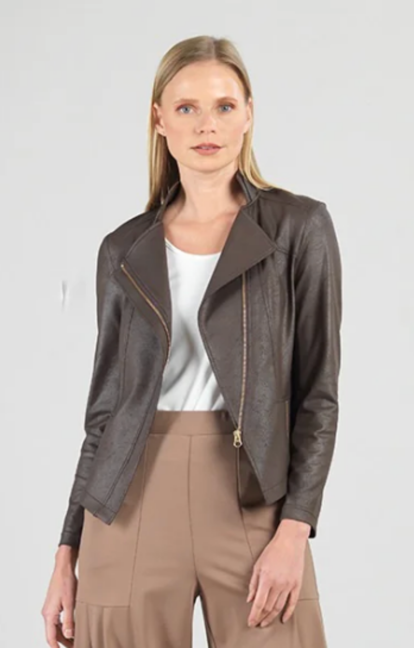 Chocolate Liquid Leather Jacket