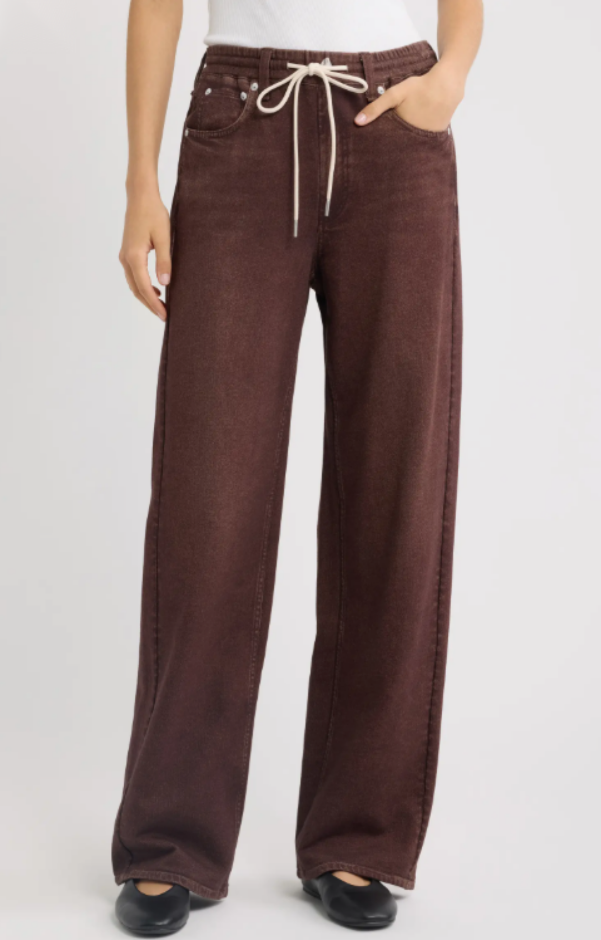 Chocolate Miramar Drawcord Pant