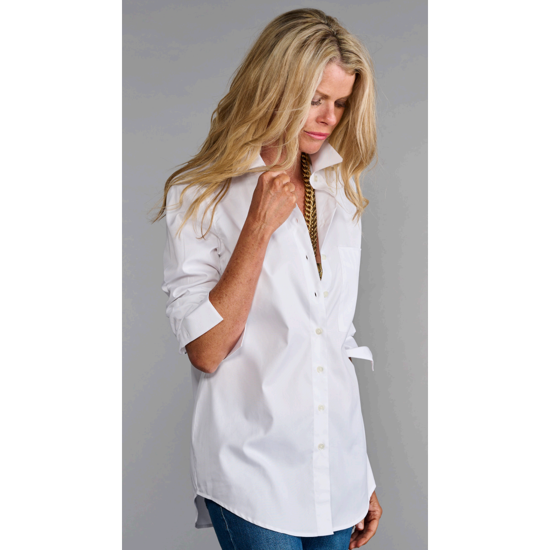 Classic White Button Down Shirt