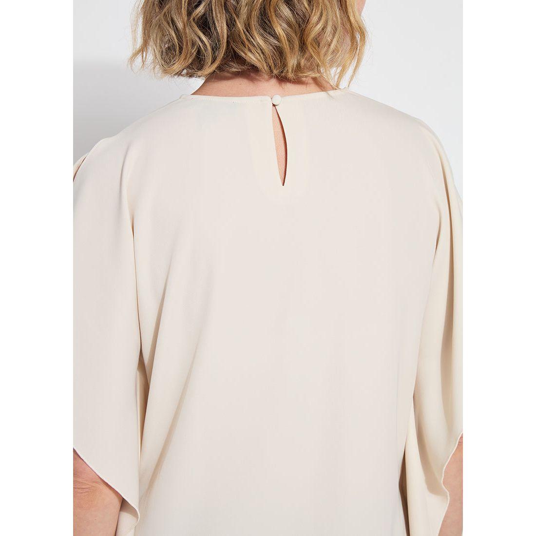 Cream Flutter Sleeve Blouse