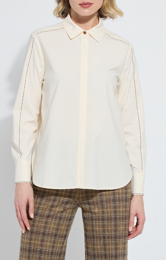 Crystal Embellished Button Down Shirt