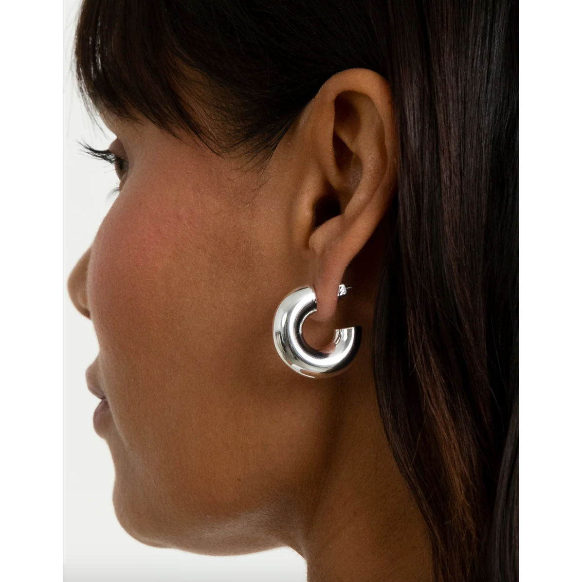 Drew Silver Chunky Hoops