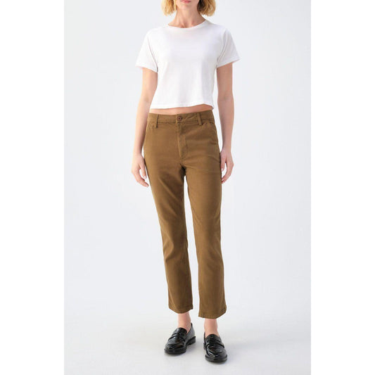 Walnut Cropped Straight Leg Pant