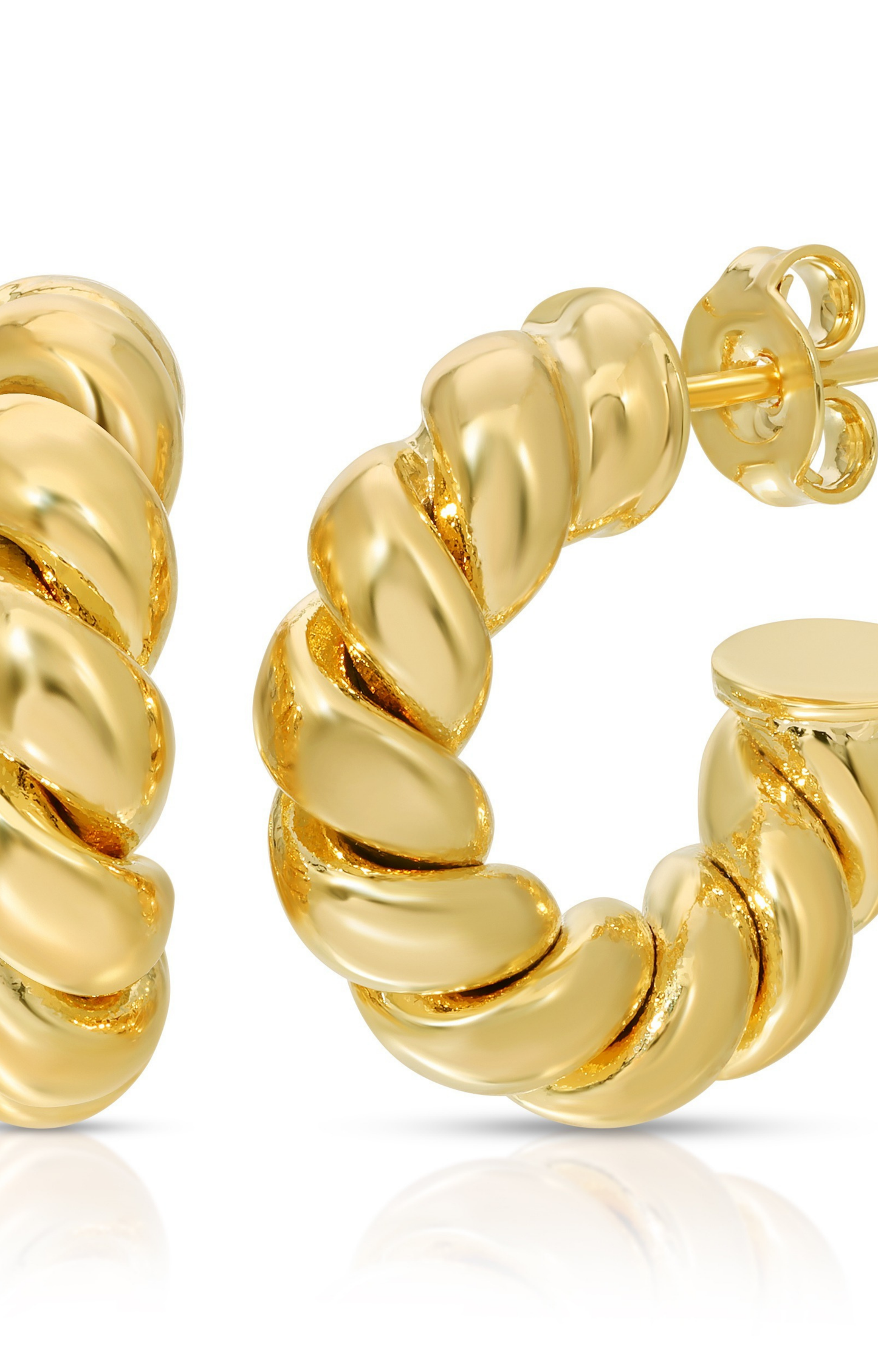 Gold Twist Hoops