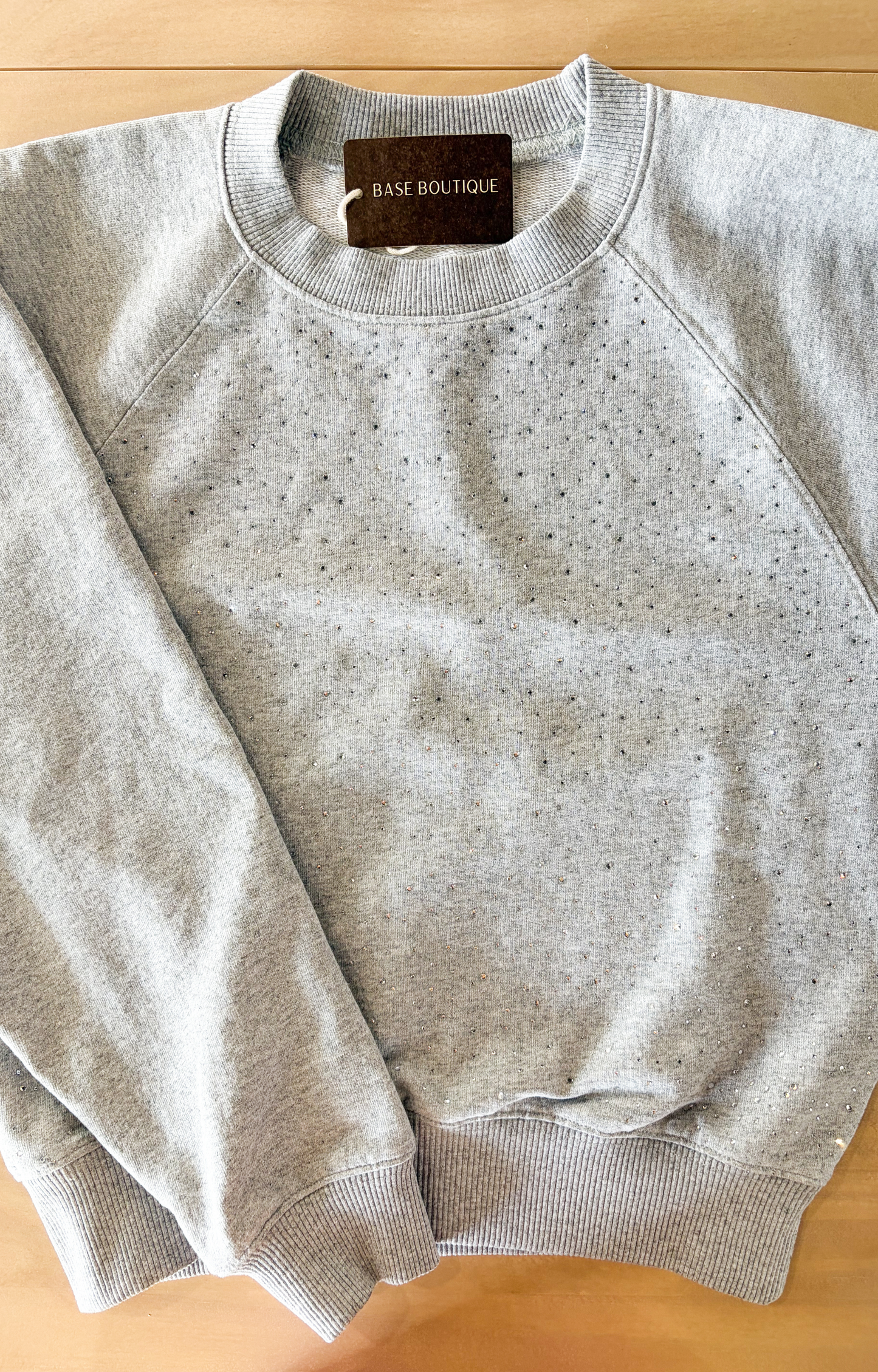 Grey Crystal Crewneck