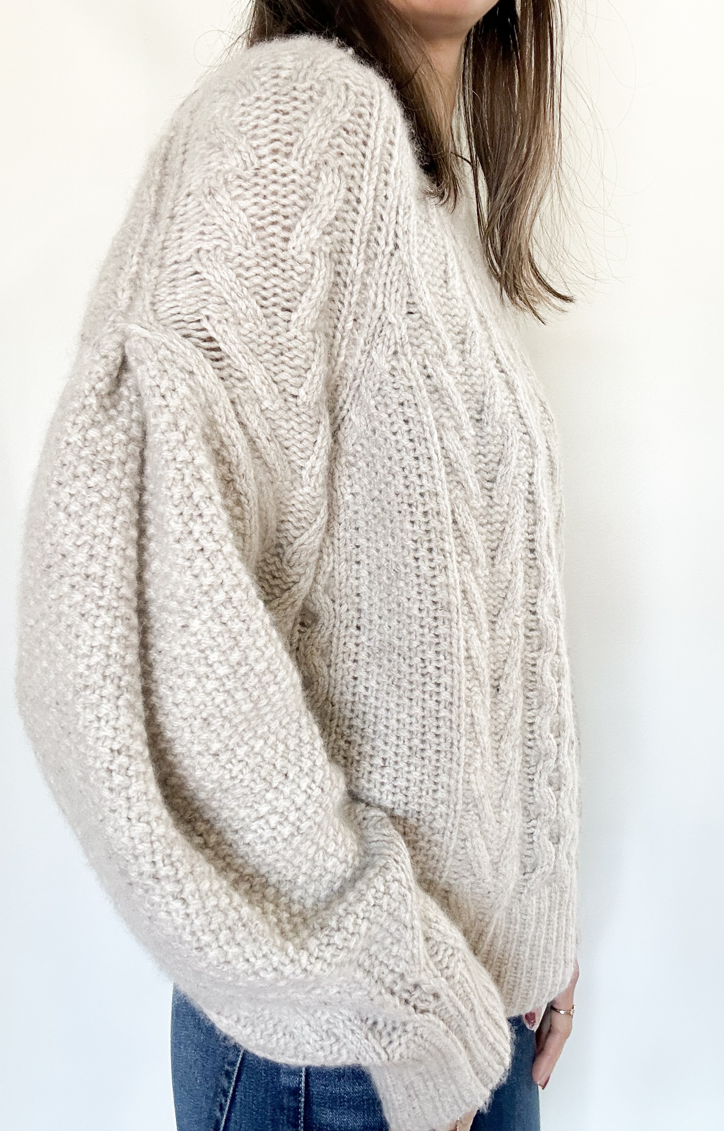 Grey Fisherman Cashmere Sweater