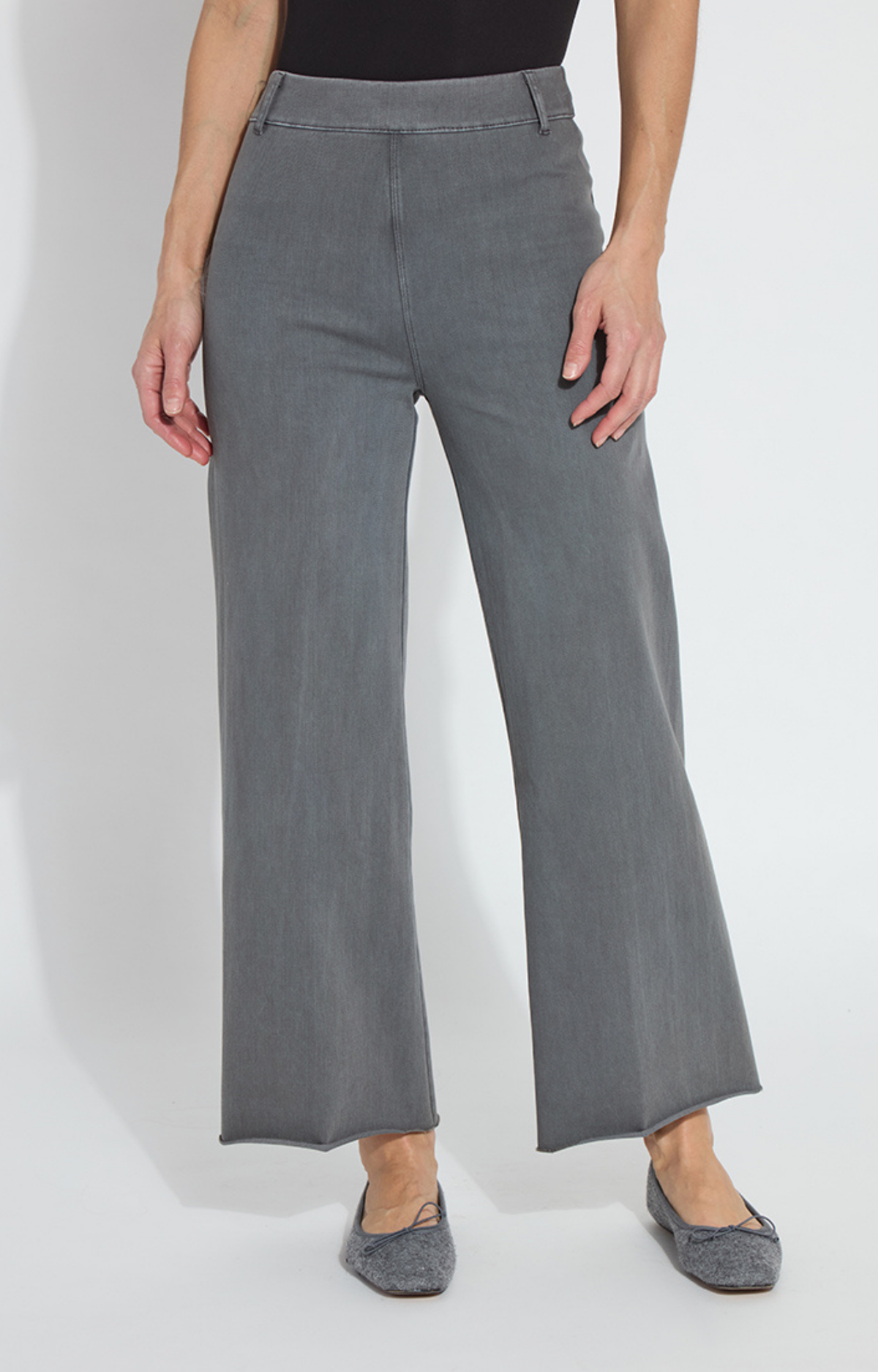 Grey Wide Leg Jeans