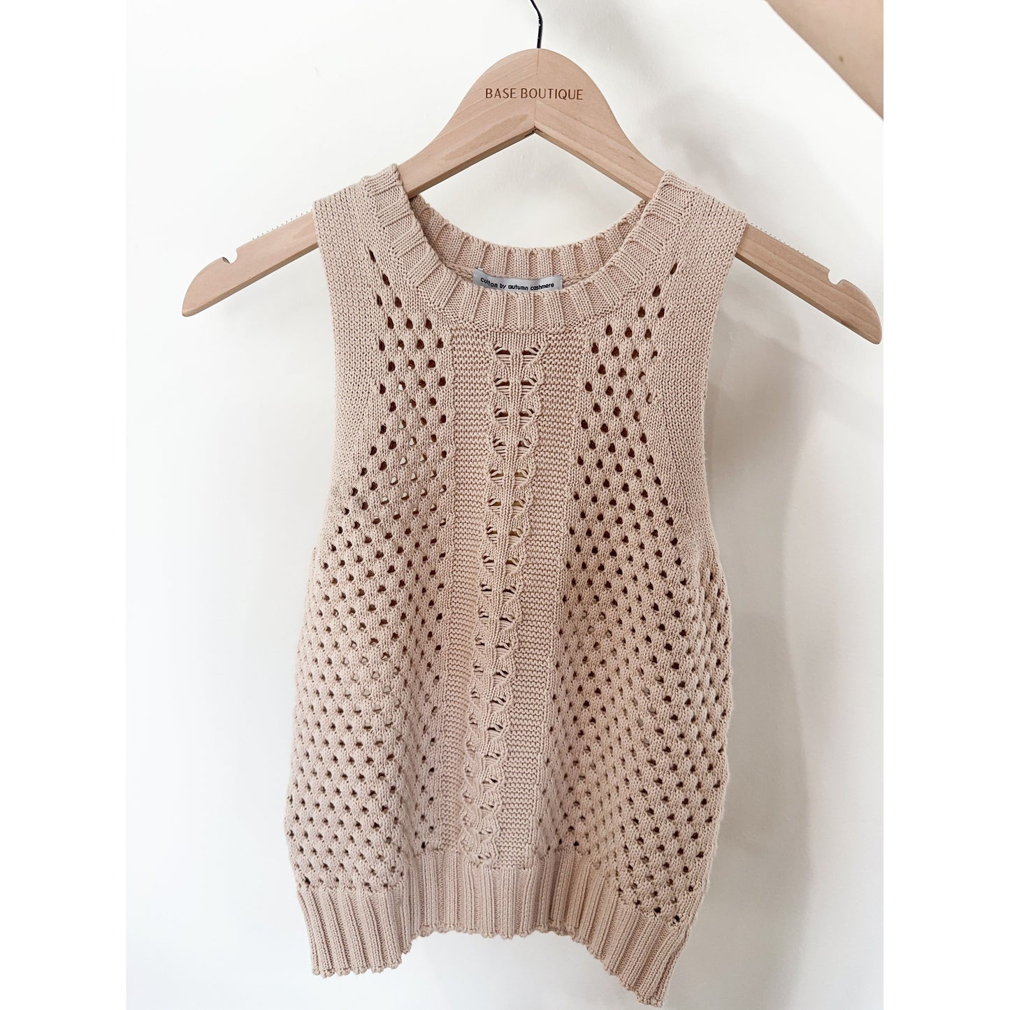 Latte Sleeveless Textured Knit Top