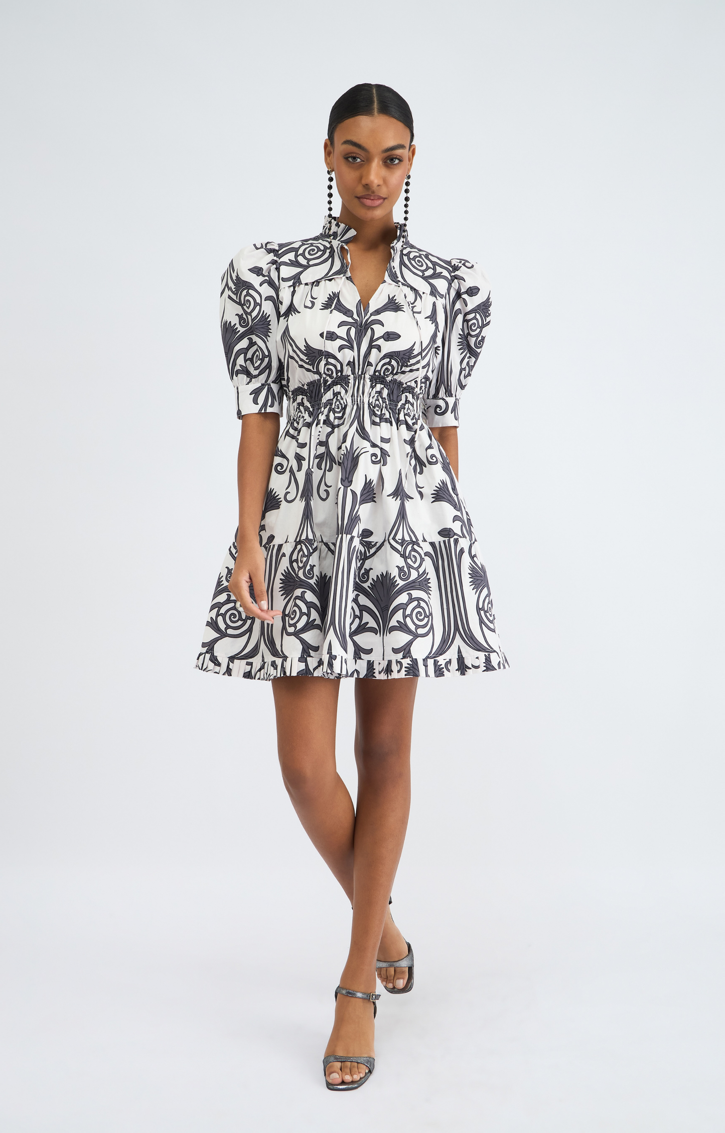 Iron Veil Charcoal Mini Dress