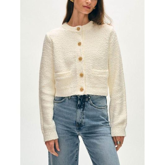 Ivory Cotton Slub Cardigan