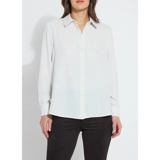 Ivory Crystal Embellished Shirt
