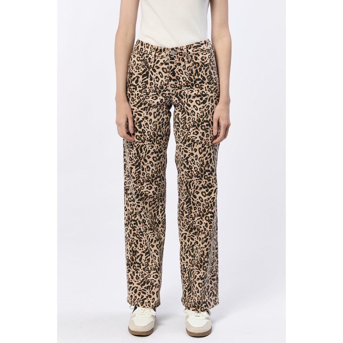 Leopard Straight Leg Jeans