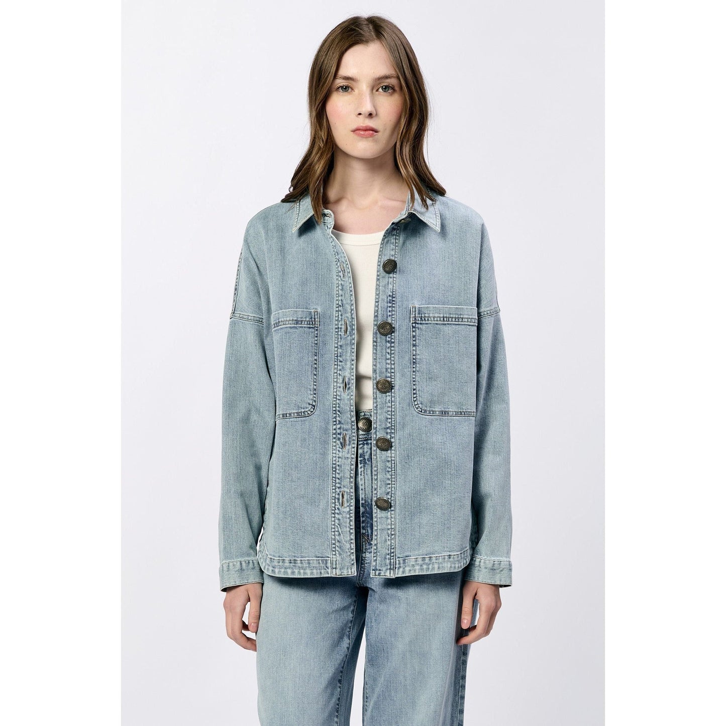 Light Wash Oversized Denim Jacket