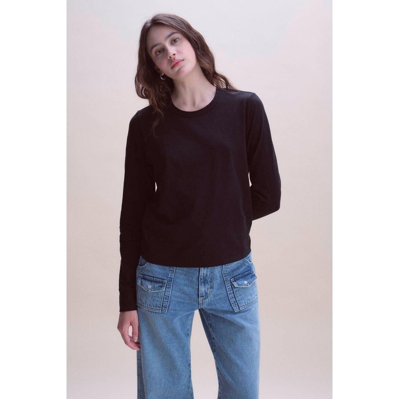 Love Black Distressed Long Sleeve