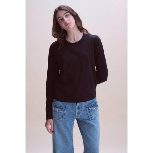 Love Black Distressed Long Sleeve