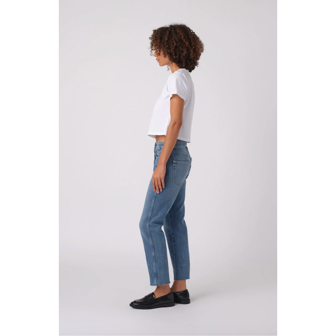 Loved Cropped Raw Hem Jean