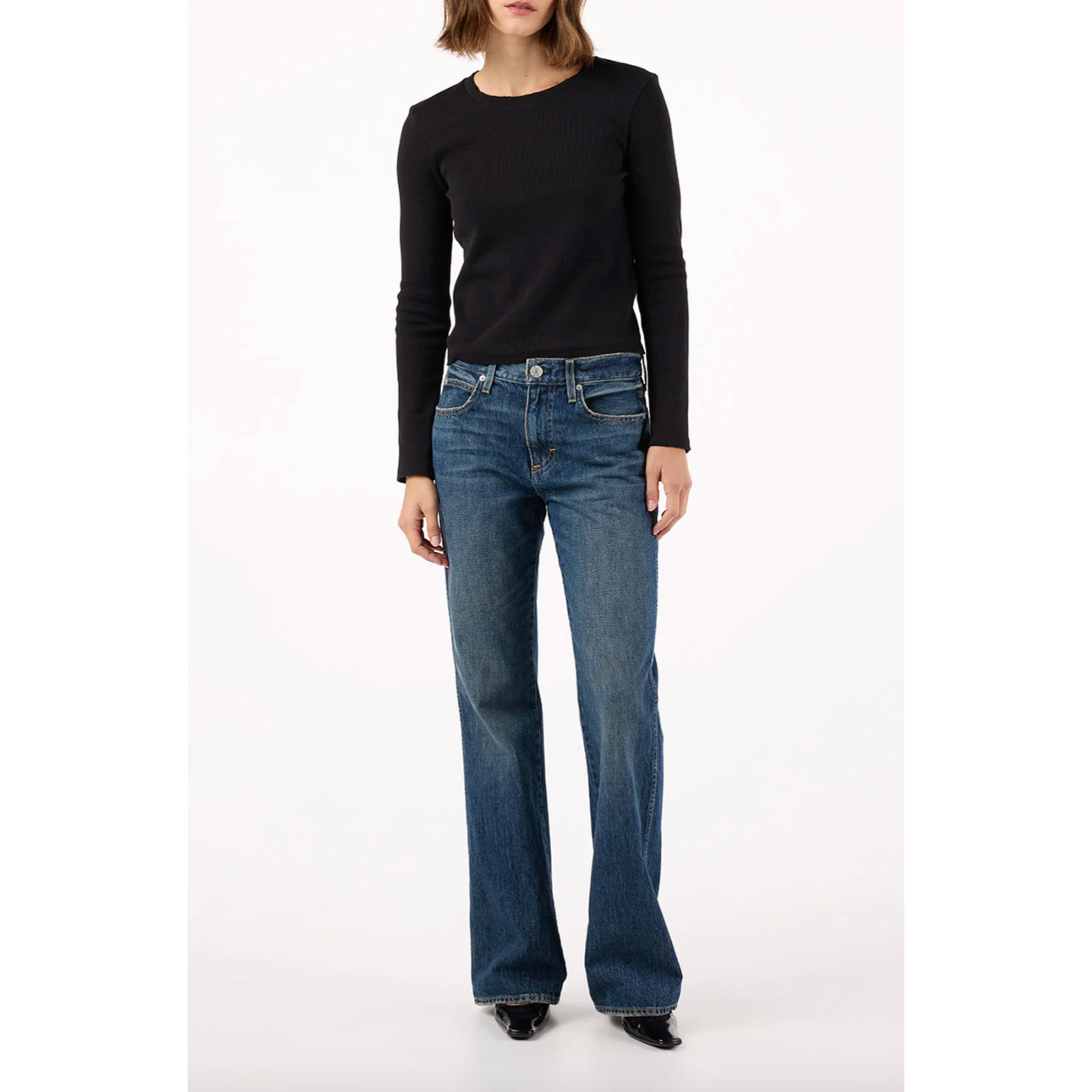 Marcenia Low Rise Boot Cut Jean