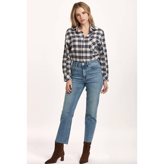 Light Wash Fray Hem Jeans