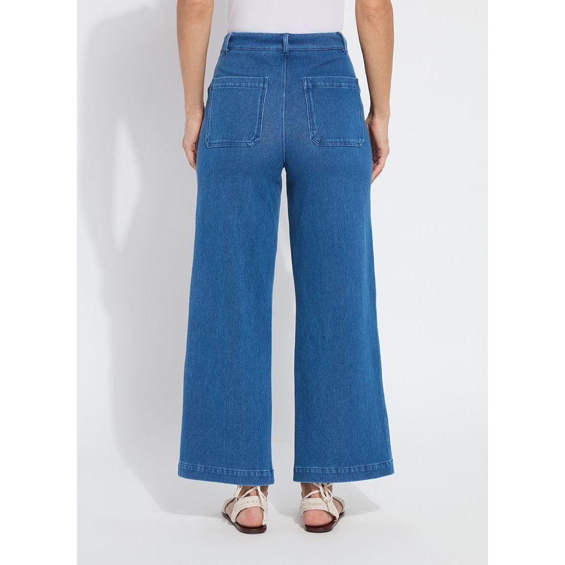 Medium Wash Silver Button Jeans