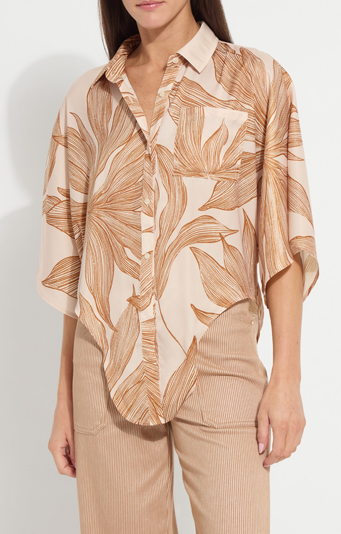 Neutral Palm Leaf Top