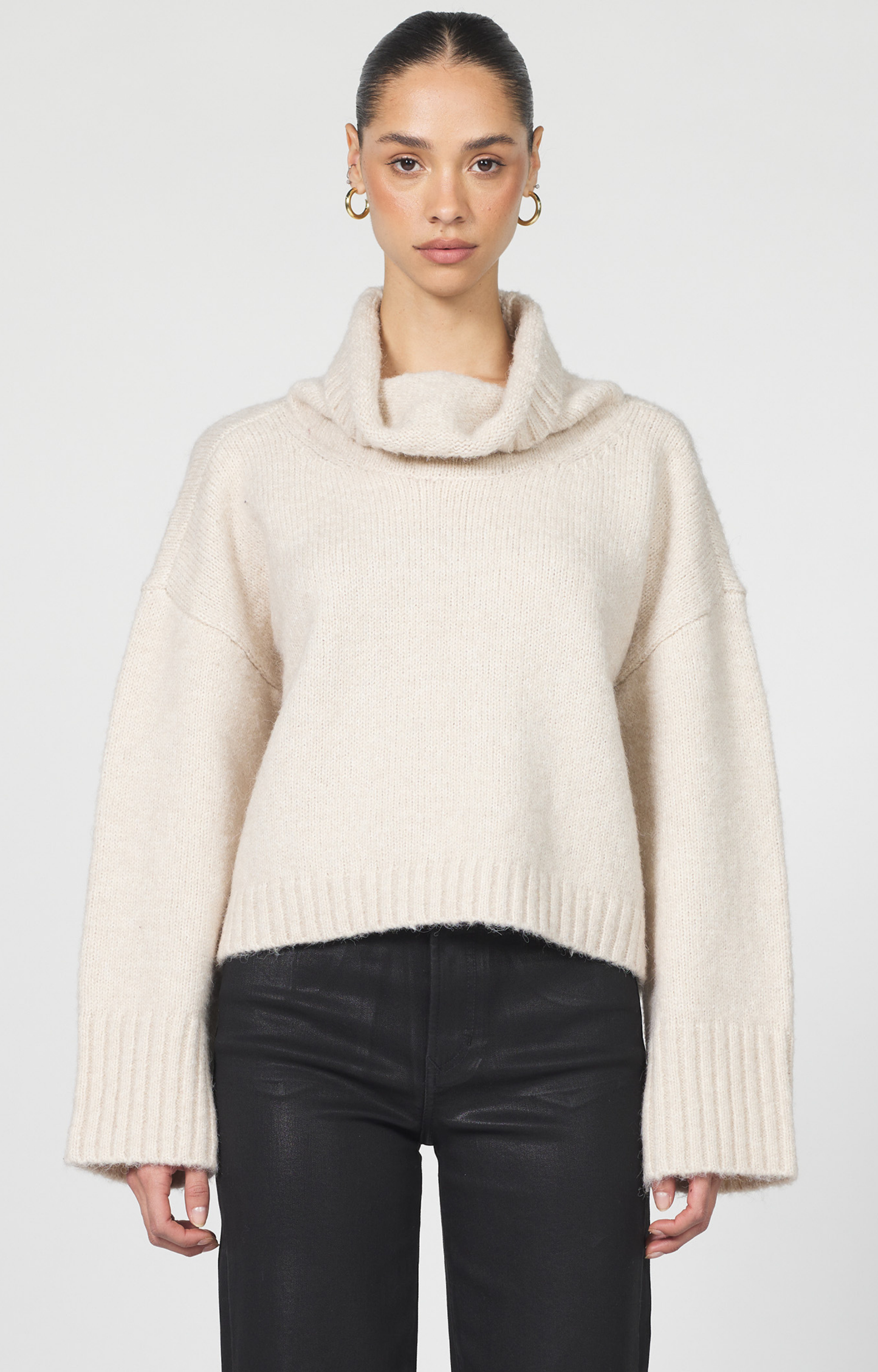 Oatmeal Turtleneck Sweater