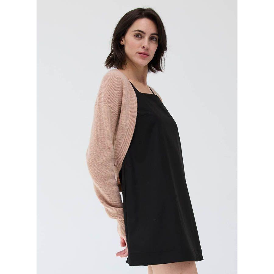 Peach Cashmere Shrug Sweater
