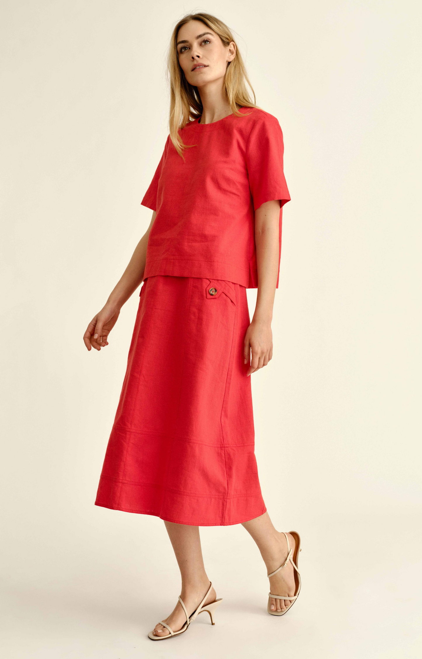 Poppy Short Sleeve Linen Top