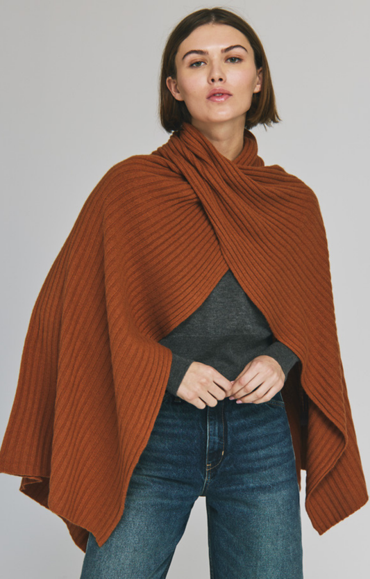 Pumpkin Cashmere Blend Cape